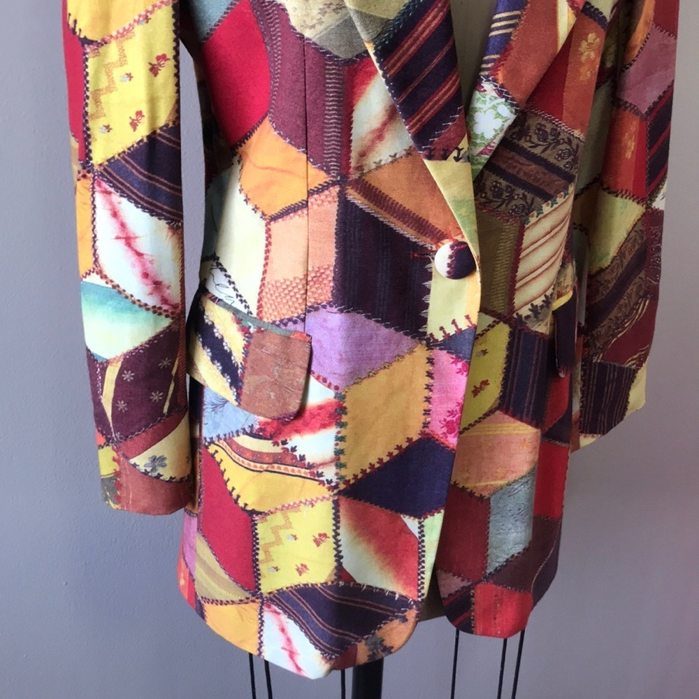 Moschino Cheap Chic Patchwork Blazer - image 3